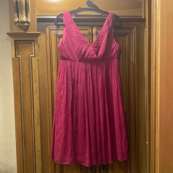 NWT J. Crew Silk SOFIA Raspberry Colored Dress Size 8 Petite - Picture 2 of 10